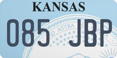 KS license plate 085JBP