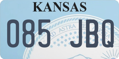 KS license plate 085JBQ