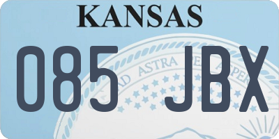 KS license plate 085JBX