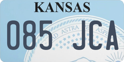KS license plate 085JCA