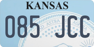 KS license plate 085JCC