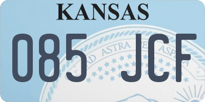 KS license plate 085JCF