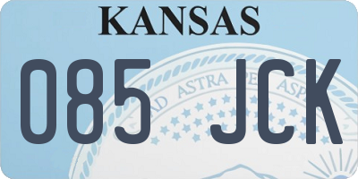 KS license plate 085JCK
