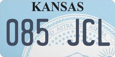 KS license plate 085JCL