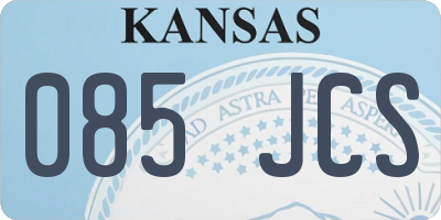 KS license plate 085JCS