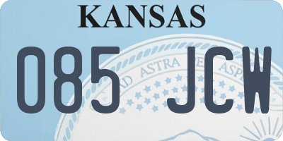 KS license plate 085JCW