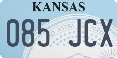 KS license plate 085JCX