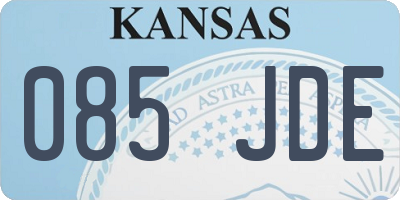 KS license plate 085JDE