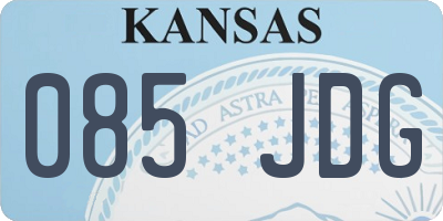 KS license plate 085JDG