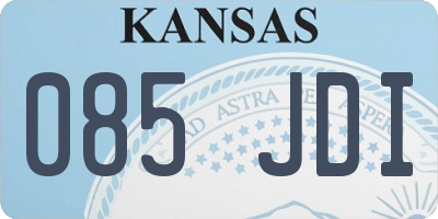 KS license plate 085JDI