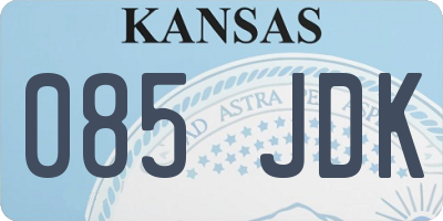 KS license plate 085JDK