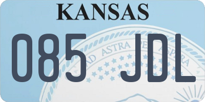 KS license plate 085JDL