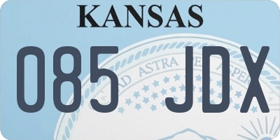 KS license plate 085JDX