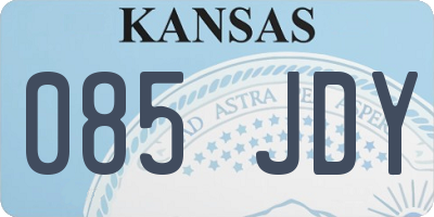 KS license plate 085JDY