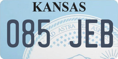 KS license plate 085JEB