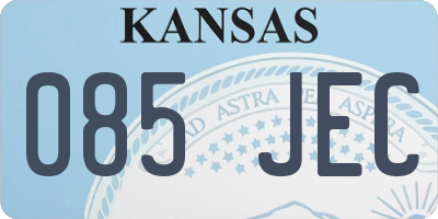 KS license plate 085JEC