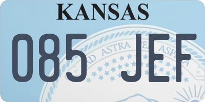 KS license plate 085JEF