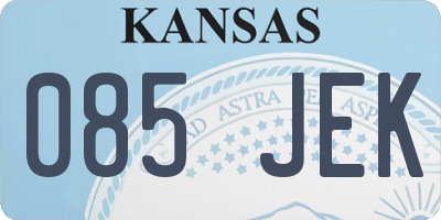 KS license plate 085JEK