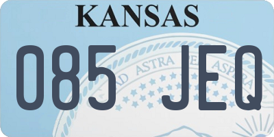 KS license plate 085JEQ