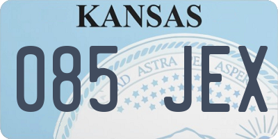 KS license plate 085JEX