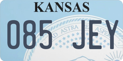 KS license plate 085JEY