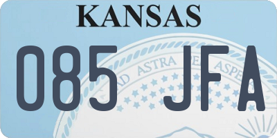 KS license plate 085JFA