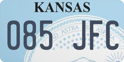 KS license plate 085JFC