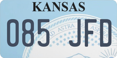 KS license plate 085JFD