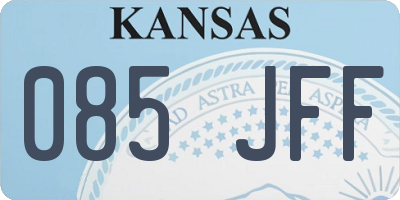 KS license plate 085JFF