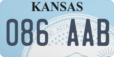 KS license plate 086AAB