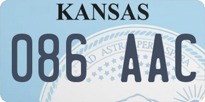 KS license plate 086AAC