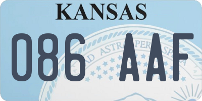 KS license plate 086AAF