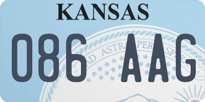 KS license plate 086AAG