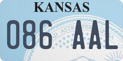 KS license plate 086AAL