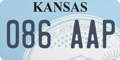 KS license plate 086AAP
