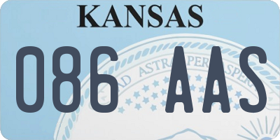 KS license plate 086AAS