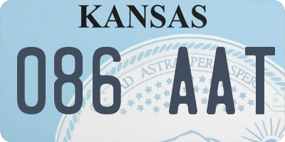 KS license plate 086AAT