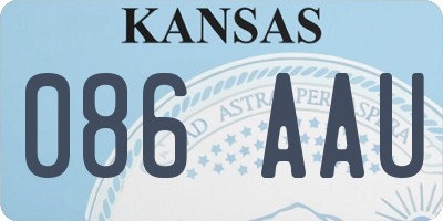 KS license plate 086AAU