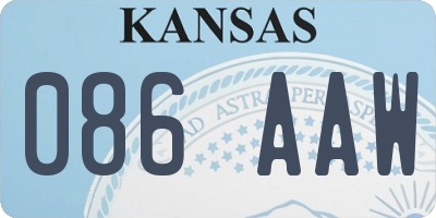 KS license plate 086AAW