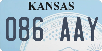 KS license plate 086AAY
