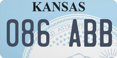 KS license plate 086ABB