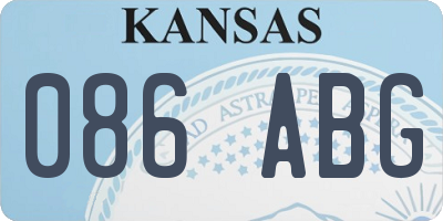 KS license plate 086ABG