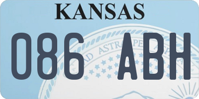 KS license plate 086ABH