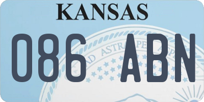 KS license plate 086ABN