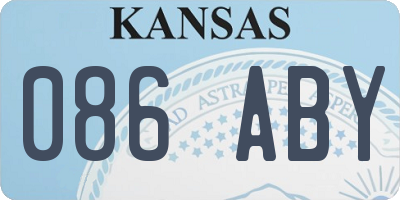 KS license plate 086ABY