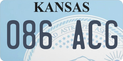 KS license plate 086ACG