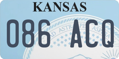KS license plate 086ACQ