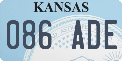 KS license plate 086ADE