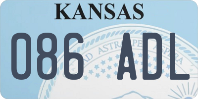 KS license plate 086ADL