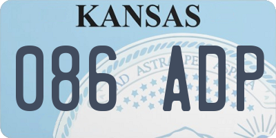 KS license plate 086ADP
